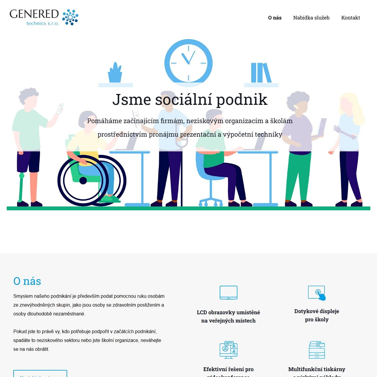 Náhled webu GENERED technics s.r.o.